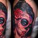 Tattoos - Day of the Dead woman color portrait - 59155